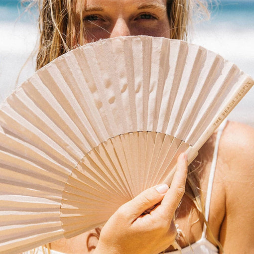 Linnen waaier ivoor - The Beach People